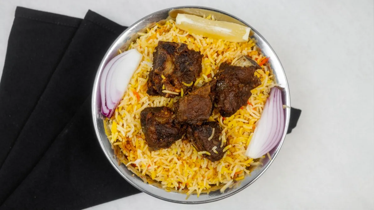 Goat Dum Biryani at Jai Indian Kitchen Centerton AR