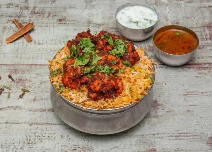 Jai fried chicken dum biryani (JFC) at Jai Indian Kitchen Centerton AR