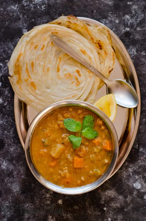Parotta with Veg Kurma at Jai Indian Kitchen Centerton AR