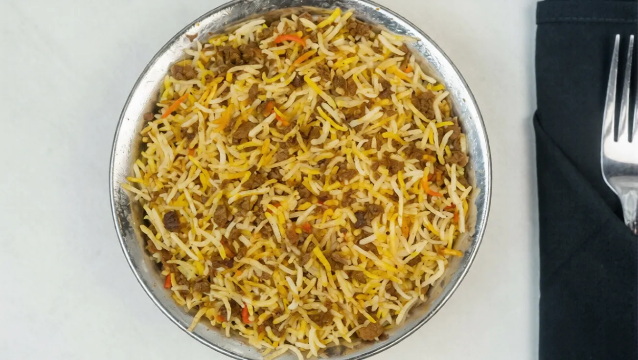 Veg Kheema Biryani at Jai Indian Kitchen Centerton AR