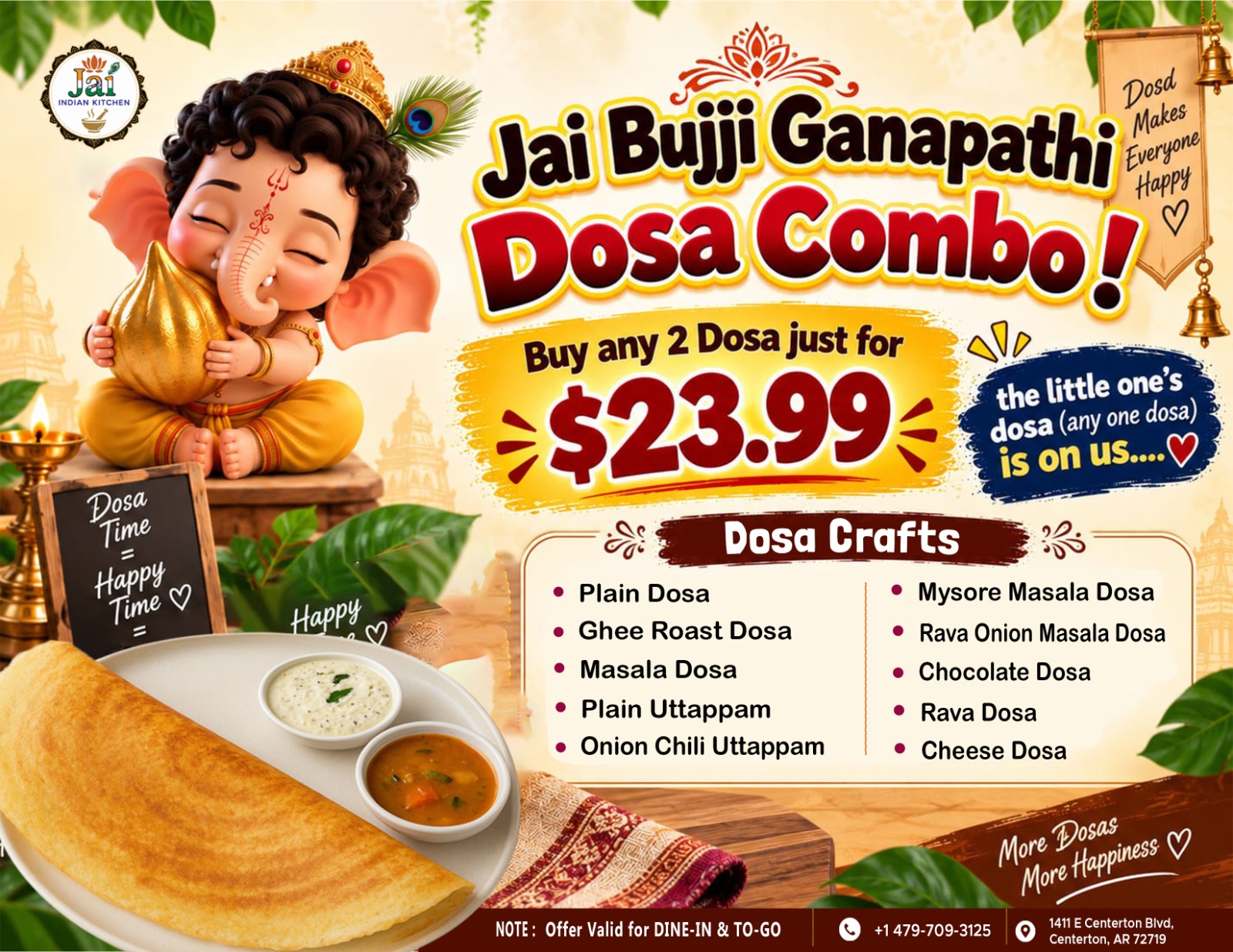 Jai Bujji Ganapathi Dosa Combo